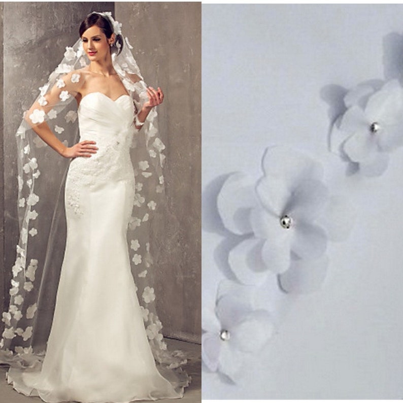 Simsly Wedding Veil Cath/édrale de mari/ée voile avec peigne tulle doux 3m de long pour la mari/ée et les demoiselles dhonneur Ivoire