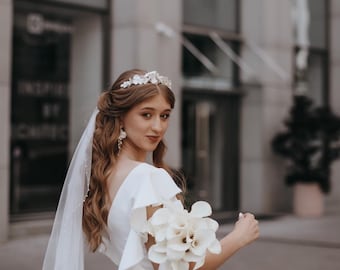 Pearl Edge Wedding Veil: Handmade Beaded Bridal Veil