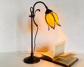 Antique Slag Glass Lamp, from the 20 39 s, glass flower lampshade, Home lighting
