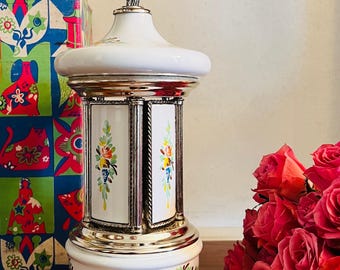 White Enamel Music Box With Ballerina Carousel Reuge Mechanism