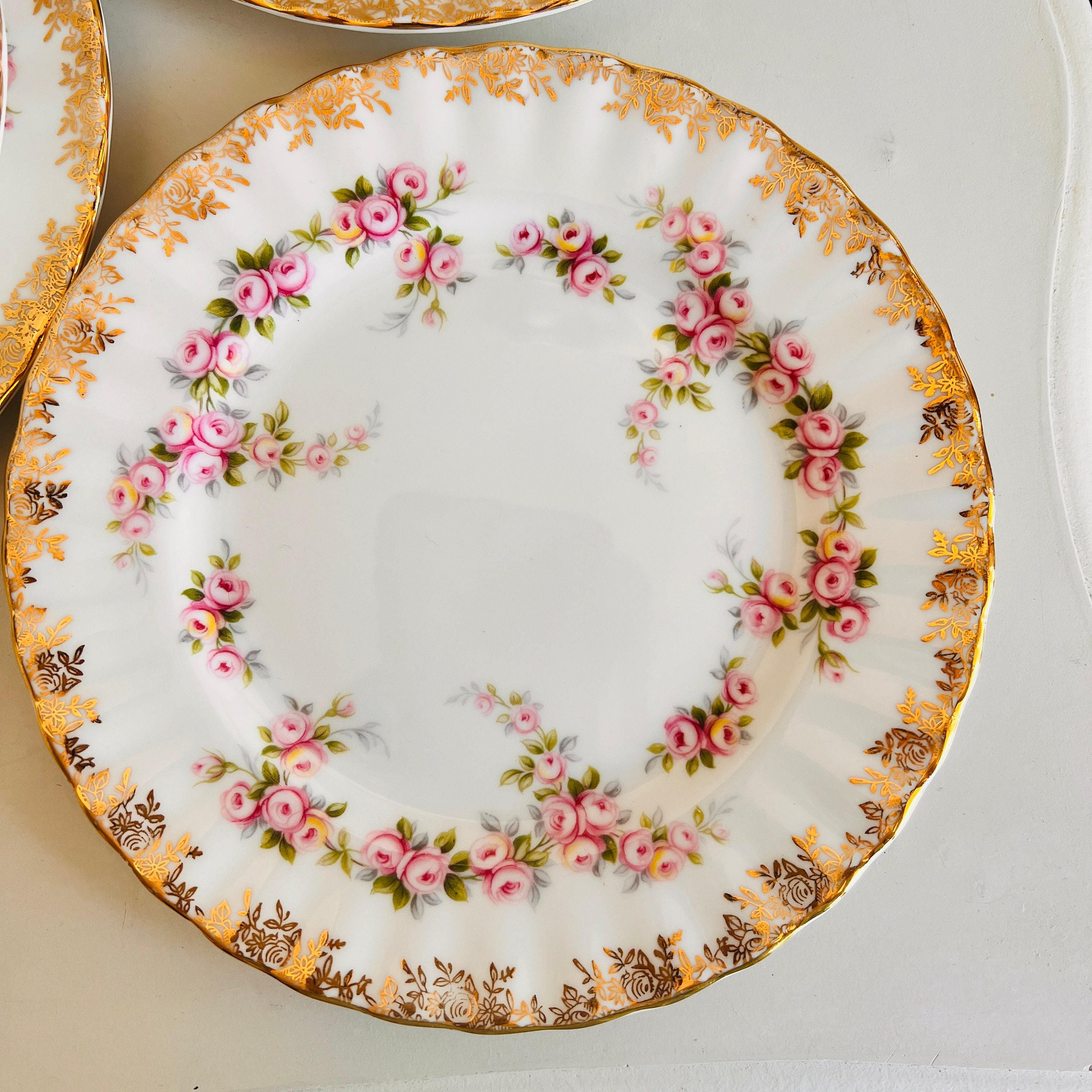 Royal Albert Dimity Rose Bone China Tea Coffee Set, 22-piece LTD