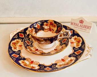 Royal Albert Heirloom Trio: Bone China Teetasse, Unterteller & Kuchenteller
