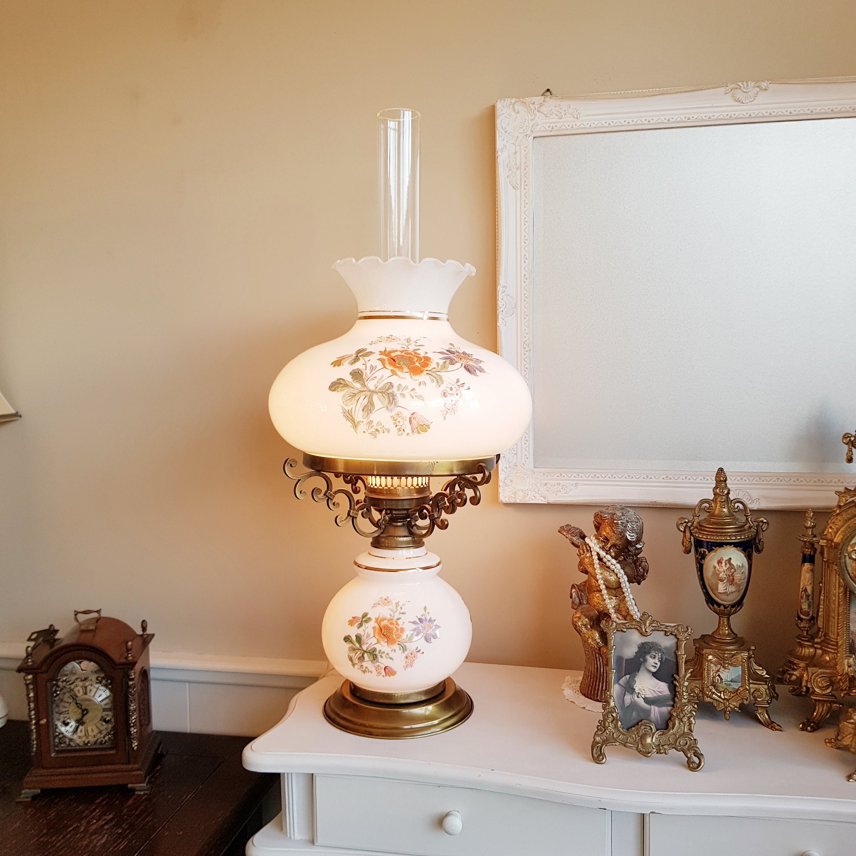 Stunning table Lamp Big Hurricane Lamp Gone with the Etsy