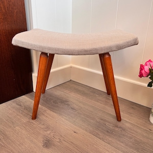 Vanity Bench with Cabriole Legs – Upholstered Seat, French Provincial Accent Furniture