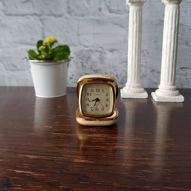 Vintage alarm clock 2 Jewels Europa Made in Germany desk Etsy