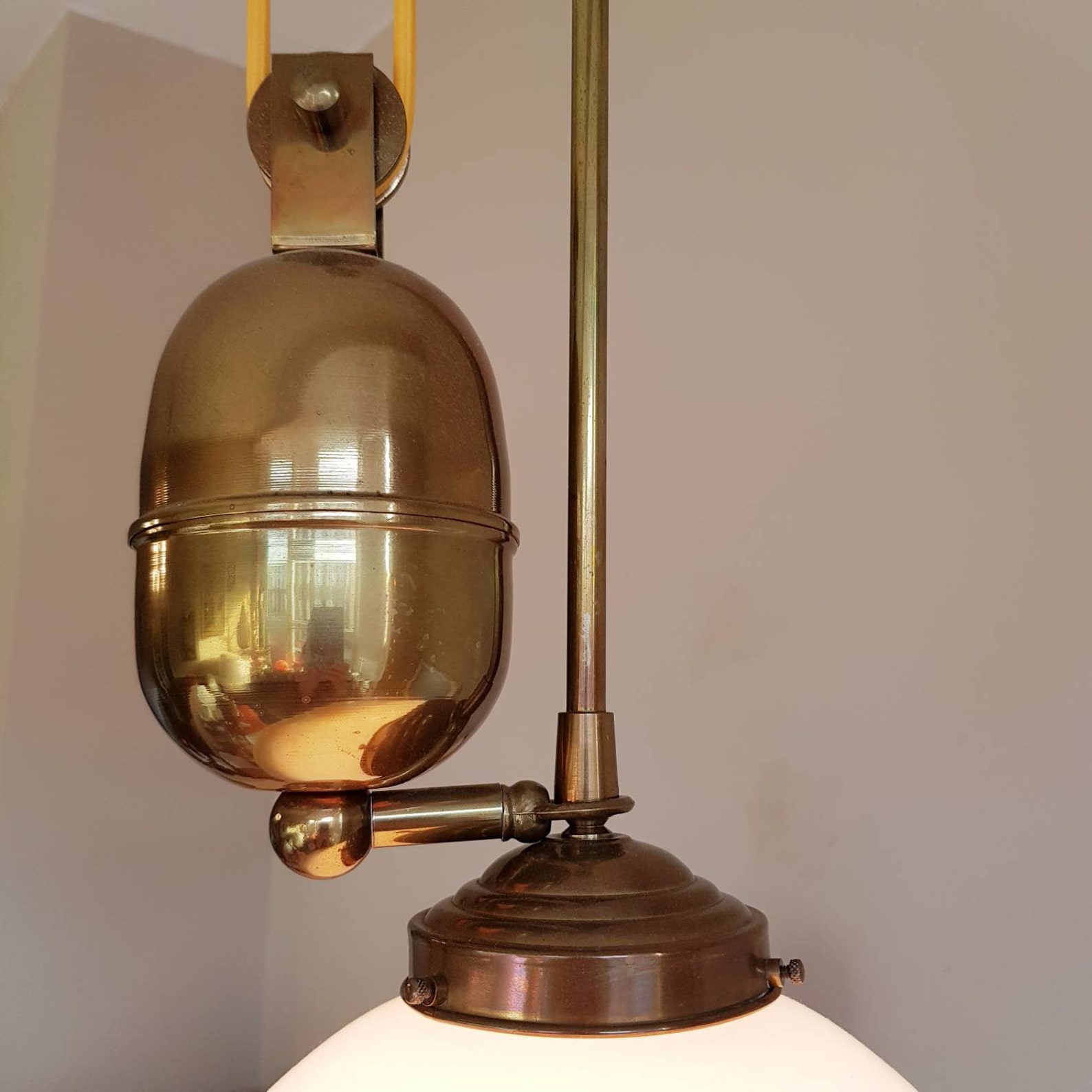 Vintage Pendant Light Pull Down Lamp From the 80's Etsy