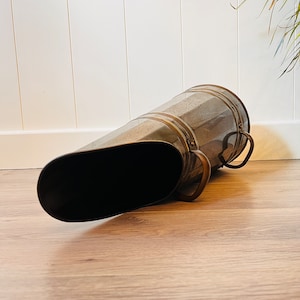 Copper Umbrella Stand – Vintage Hallway Cane Holder with Side Handles