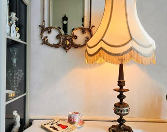 Vintage Table Lamp, Mid-Century Bedroom or Living Room Lighting, Made in Germany