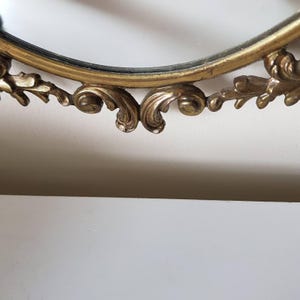 Italian Vintage Oval Mirror, Wall Home Decor, Interior Design, Art Nouveau Style
