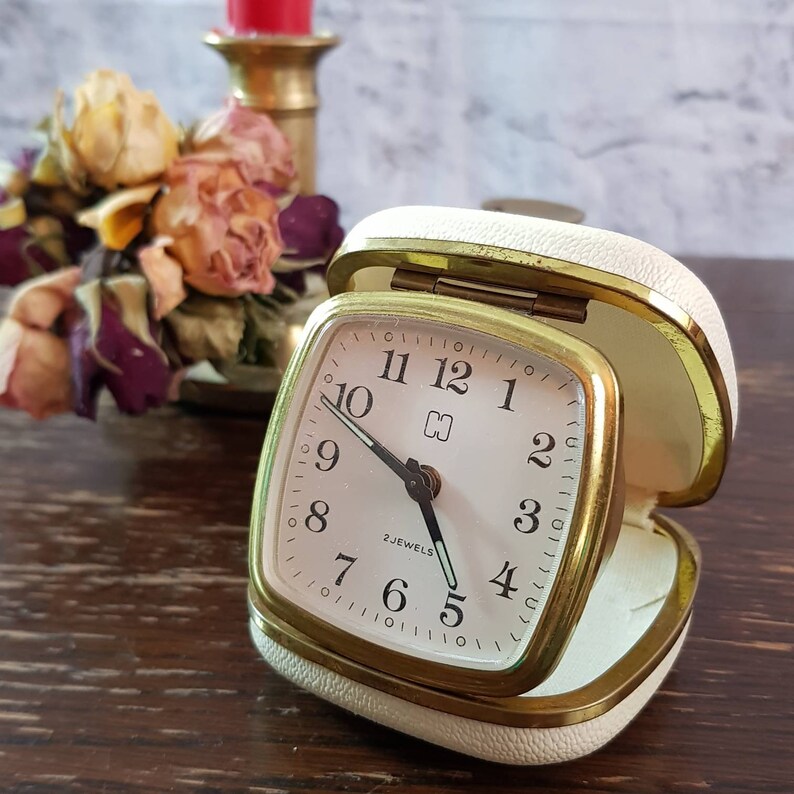 Vintage alarm clock 2 Jewels Europa Made in Germany desk Etsy
