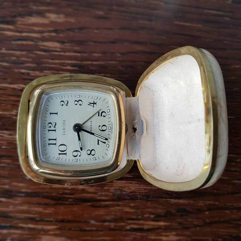 Vintage alarm clock 2 Jewels Europa Made in Germany desk Etsy