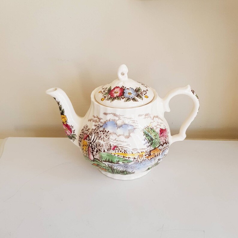 Sadler Teapot Country Life Vintage Teapot Made in England Etsy