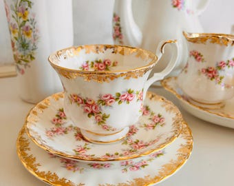 Royal Albert Dimity Rose Bone China Tea Coffee Set, 22-piece LTD