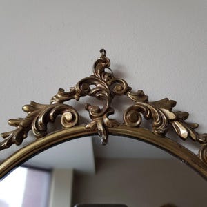 Italian Vintage Oval Mirror, Wall Home Decor, Interior Design, Art Nouveau Style