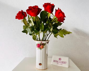 ロイヤルアルバート「オールドカントリーローズ」磁器花瓶 - Etsy 日本