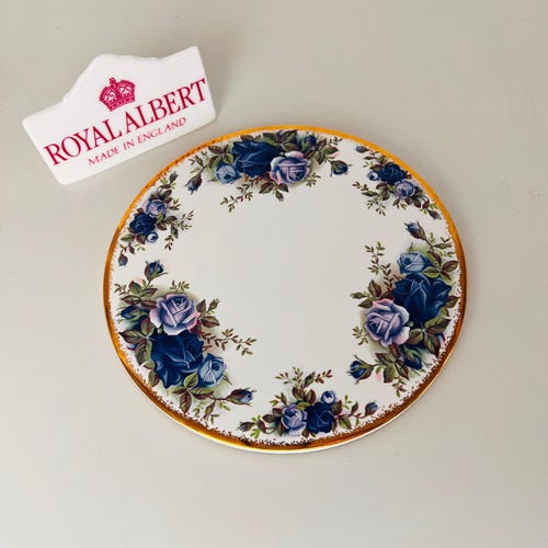 Bone China Trivet Coaster by Royal Albert, Moonlight Rose Pattern, Made in England, Rare Teapot Stand, 1987–2002 Design