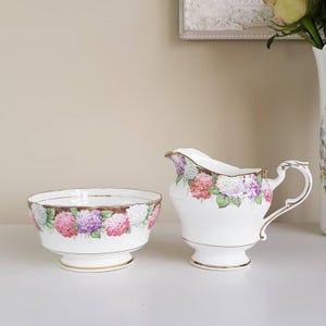 Paragon Hydrangea Tea Set – Fine Bone China, Blue Floral Pattern, Made in England