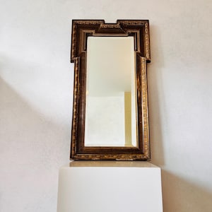 Wandspiegel - Abgeschrägtes Glas mit geschnitztem Holzrahmen, Vintage Wohndekor-Akzent