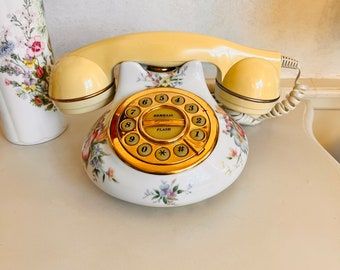 Original ROYAL ALBERT Porcelain Telephone Constance Pattern, home decor