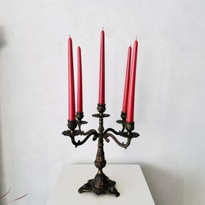 Ornate Metal Candlesticks with Minor Flaw, Pair of Candleholders, Baroque Style, Pair Candle-holders