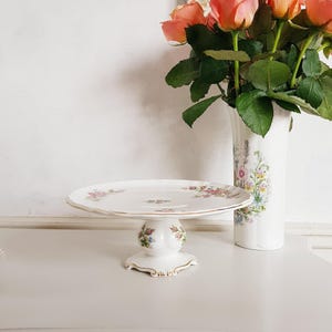 Royal Albert Porcelain Pedestal Dish – Moss Rose Footed Comport