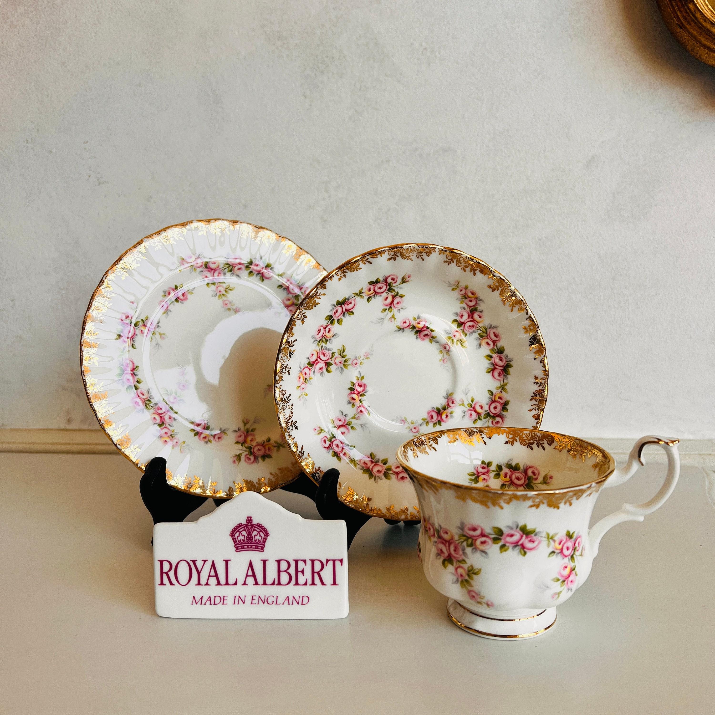Royal Albert Dimity Rose Bone China Tea Coffee Set, 22-piece LTD