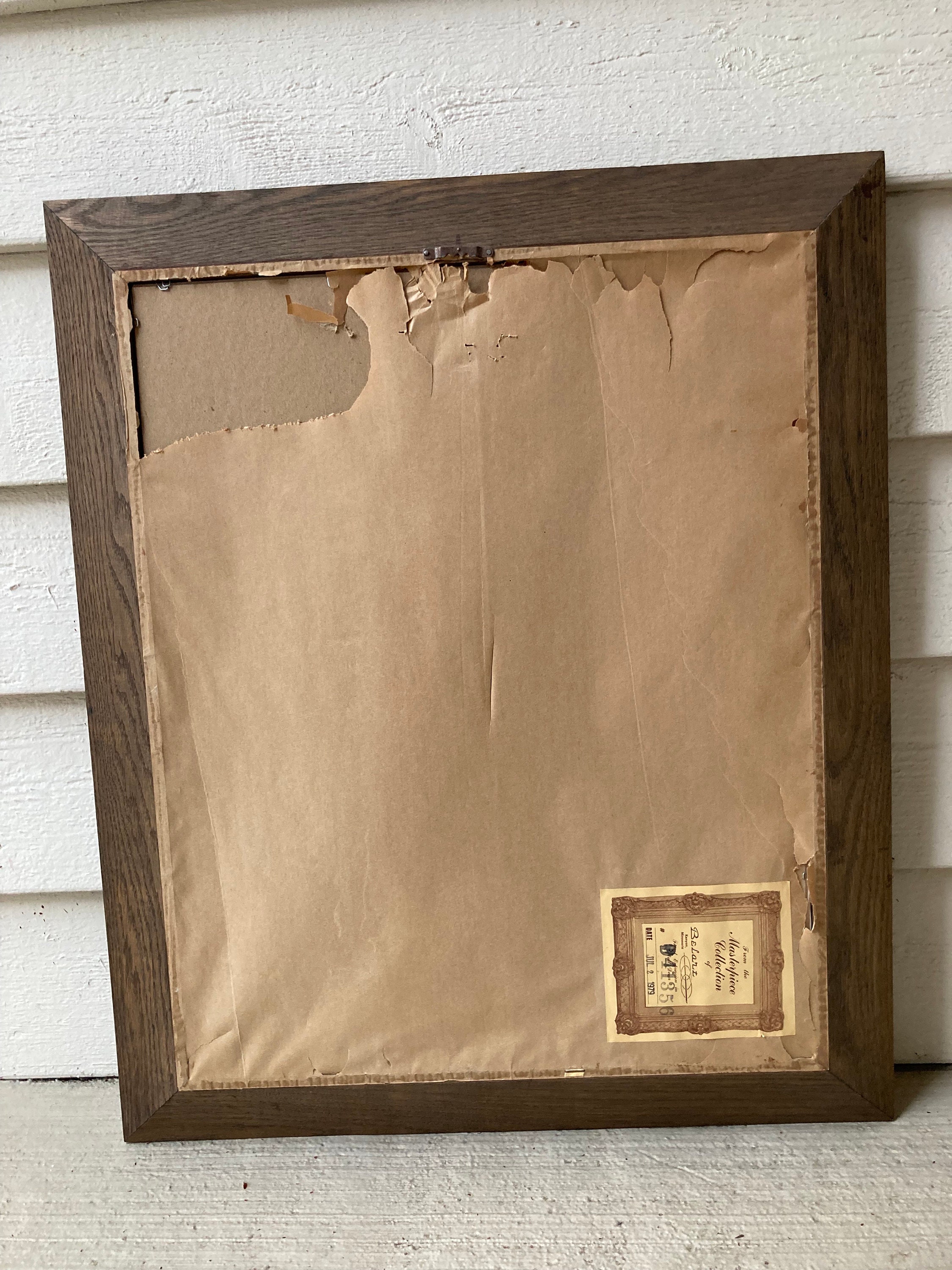 Vintage Mid Century Large Framed Print screech Owl by Richard Hinger Masterpiece Collection of