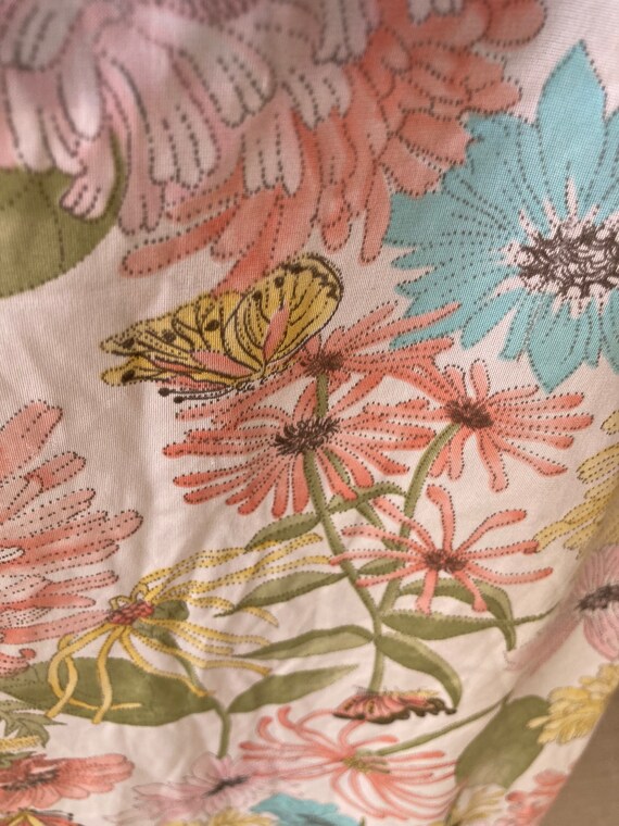 Vintage Floral  and Butterflies Vanity Fair Silky… - image 2