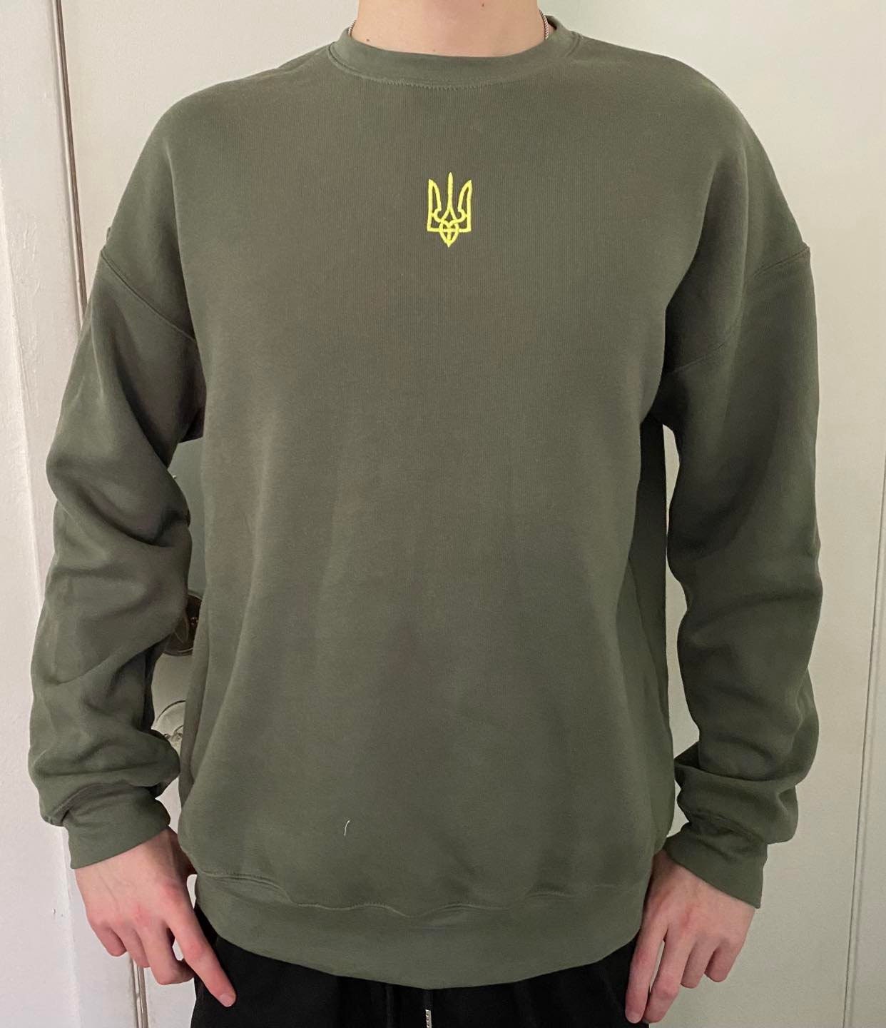 GERB, Ukrainisch, Fleece, Sweatshirt, Militär, M-XL,warm,uniform,Kräfte, ві©ськова форма,ЗСУ,Zelensky, oliv,Armee Ukraine, Sticksymbol