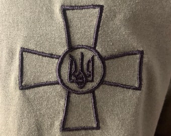 Armeen der Ukraine Emblem T-shirts ZSU marine, militär grün, Kreuz und Dreizack t-shirt s-2xl #zsu #ukraine #ukrainer #stickerei