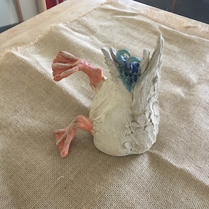 Upturned Duck Ceramic  Sculpture