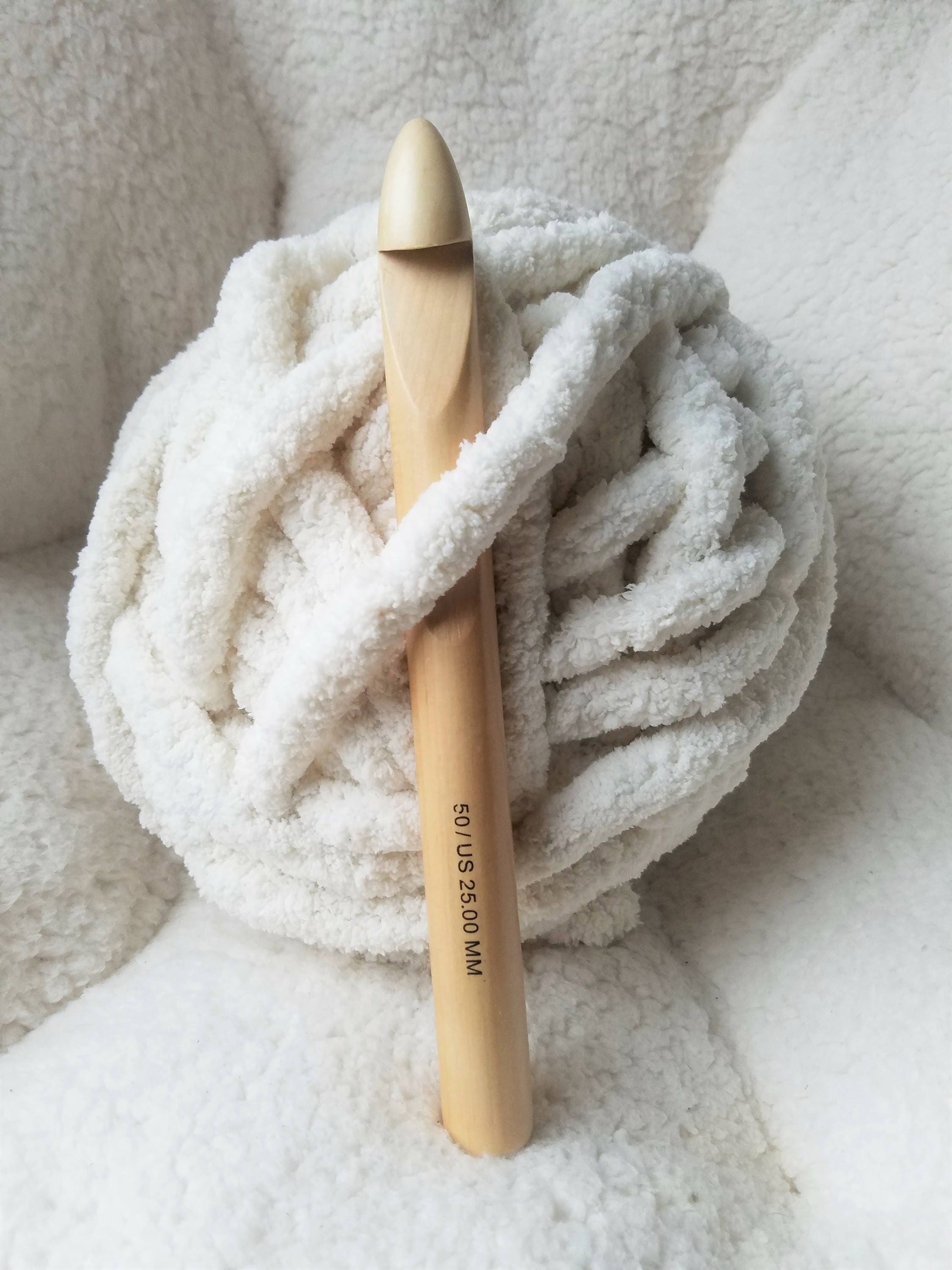 US 80 Size 40 Mm 1,6''/4 Cm Giant Circular Knitting Needles With Silicon  Tube. Big Wooden Needles for Extreme Knitting. 