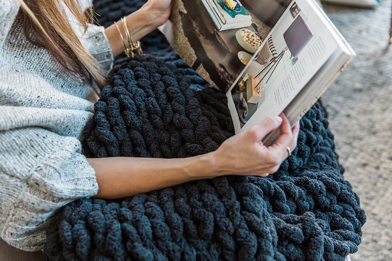 Blankets Throw Chunky Knit Blanket Soft Warm Home Decor Etsy