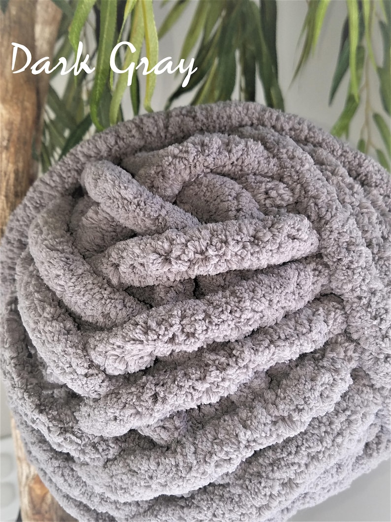 Handmade Polyester 25X30 BabyLap Blanket Jumbo Vegan Yarn Baby Soft Home Decor Chenille Blanket Chunky Knit Blanket Warm Soft