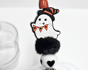Halloween Ghost Beaded Pen, Novelty Ink Pen, Gift for Her