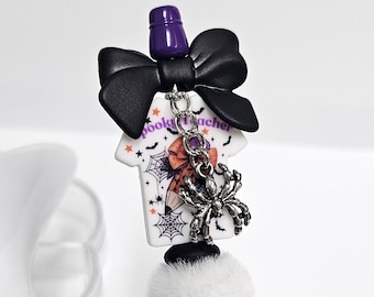 Halloween Beaded Pen, Spooky Teacher Gift, Spider Charm