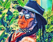 Art Print - Trippin Trader - American Indian Art - Native American Art - Southwest Art - Americana - Wooden Indian