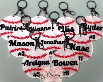 Baseball keychains personalized best sale