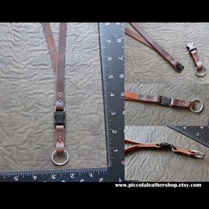 013Leather Lanyard, Leather Neck Strap, Badge Key Lanyard, quick side release buckle, Badge Holder,ID lanyards, School or Work ID Lanyard