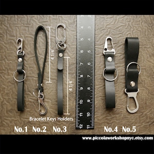 080Genuine Leather Lanyard,Black Leather Keys Strap,Clasp Snap,Bracelet Keychain,Wristlet Keys Holder,Leather Key Fob,Keyring,Gift For Him