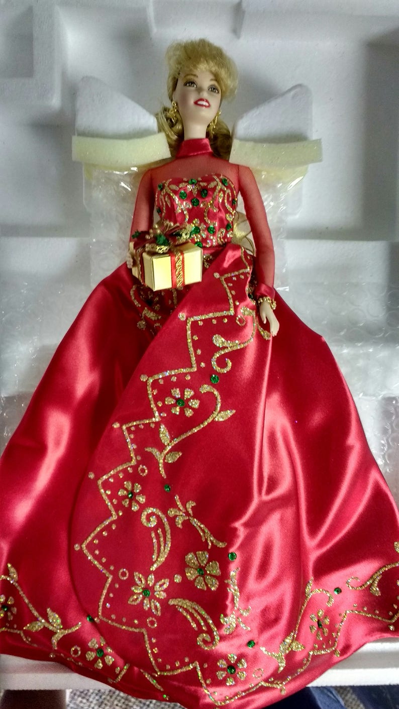 Holiday Gift Porcelain Barbie Doll - Etsy