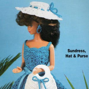 Easy Fashion Doll Sundress, Hat, and Purse PDF Crochet Pattern