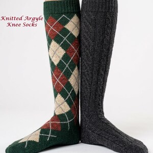 Knitted Knee Sock vintage pdf pattern 1970s