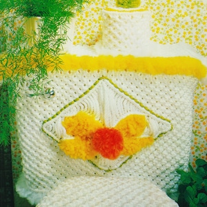 Vintage Macrame Bath Set Pattern