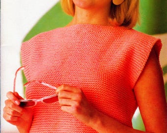 Baixe o molde em PDF para blusa feminina de tricô, rápido e fácil.