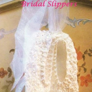 Bridal Slippers Vintage Crochet Pattern PDF