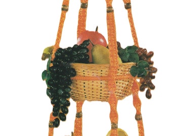 Vegetable Hanger Macrame Vintage Pattern