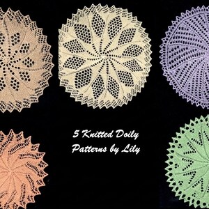 5 padrões vintage de toalhas de crochê Lily em PDF, 1948