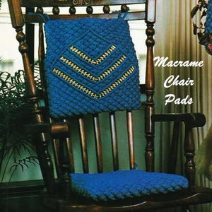 Almohadillas de macramé para silla con patrón vintage