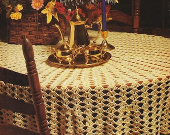 Toalha de mesa oval fácil em crochê estilo vintage - Padrão